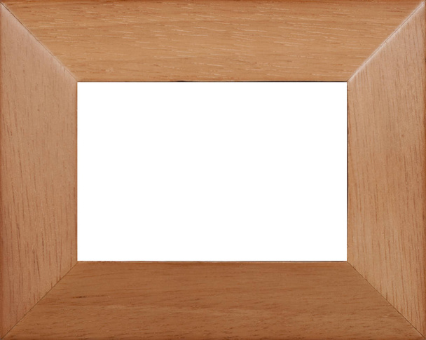 empty wooden frame on the wall - Foto, imagen