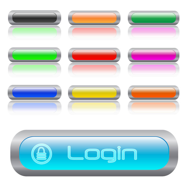 Image of various colorful web login bars. - Fotó, kép