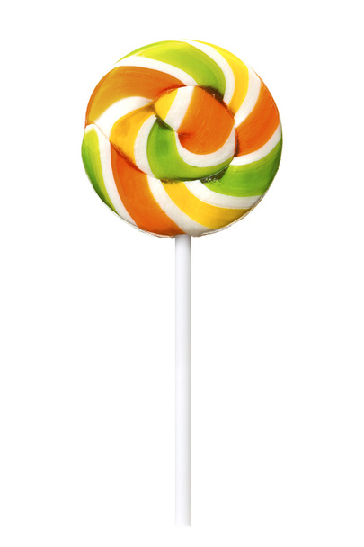 Spiral lollypop on stick, Realistic photo image - Photo, Image