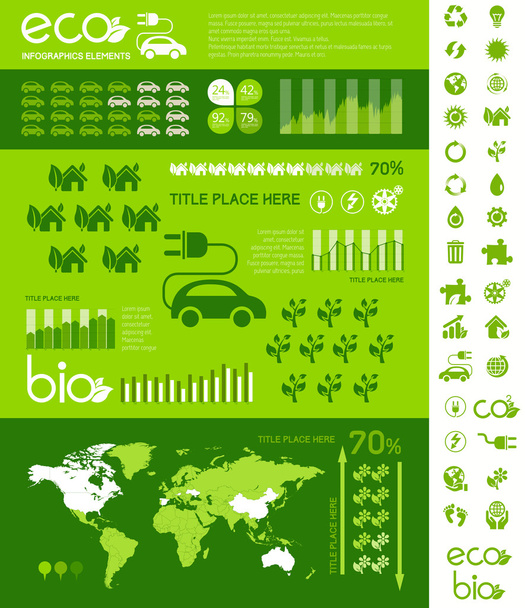 Ecology Infographic Template. - Vetor, Imagem