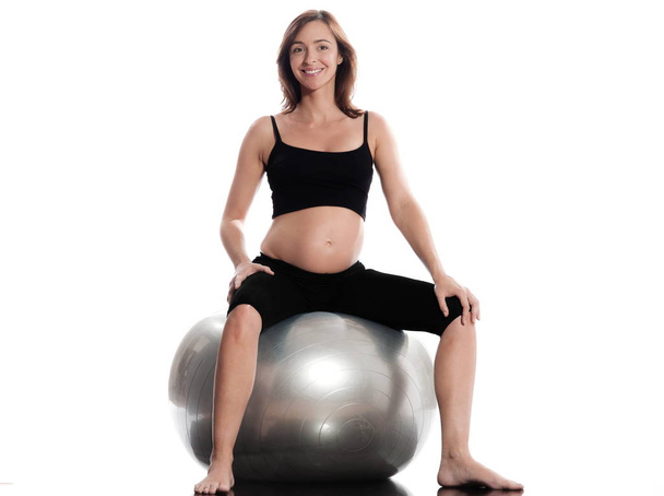 Pregnant Woman Balance Exercise - Foto, Bild