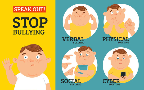Stop bullying concept - Vector, Image