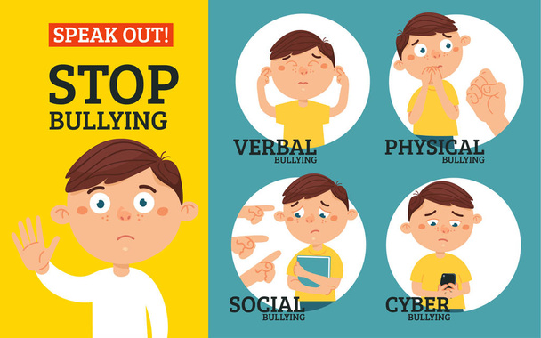 Pare o conceito de bullying
 - Vetor, Imagem