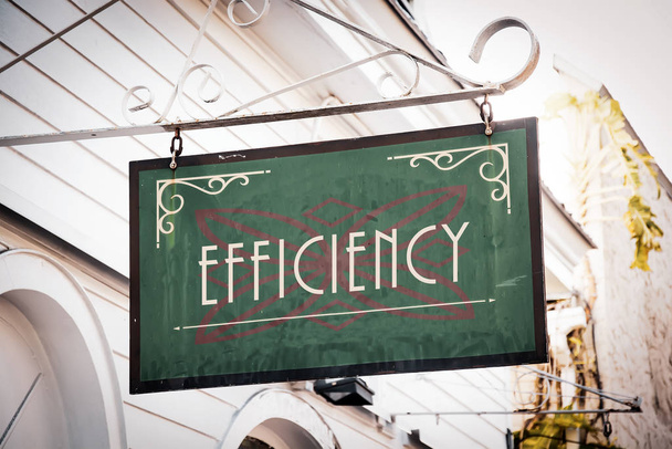 Straatnaambord aan efficiëntie - Foto, afbeelding