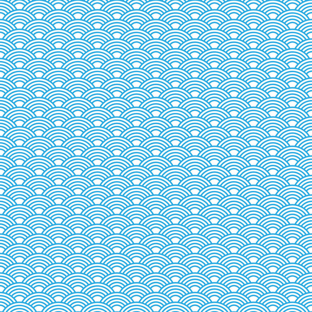 Seamless pattern. Wave. Fish scales texture. Vector illustration - Vector, Image