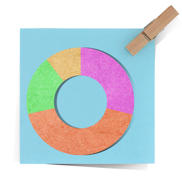graph icon  recycled paper stick - Photo, Image