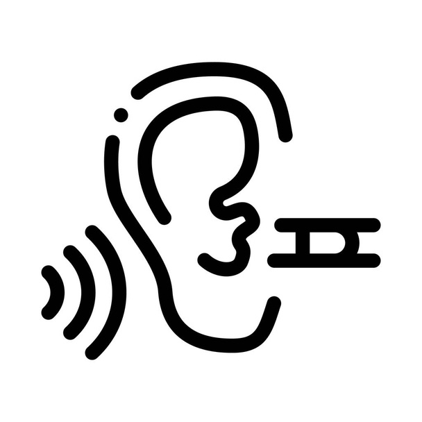 Tökéletes hallás ikon vektor vázlat illusztráció - Vektor, kép