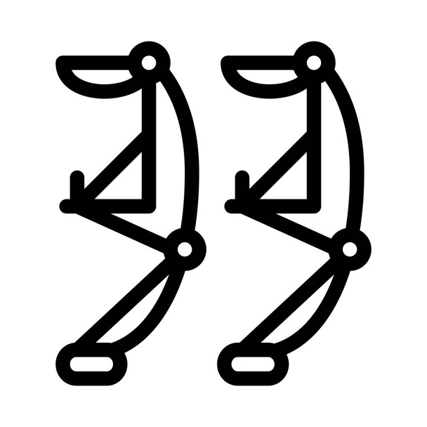 Illustration vectorielle de contour d'icône d'équipement sautant
 - Vecteur, image