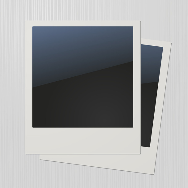 2 つの空白のレトロなポラロイド写真フレーム - ベクター画像