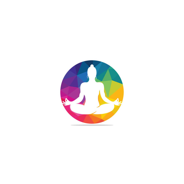 Yoga-Logo Design-Vorlage. Naturprodukte Logo. Kosmetikikone. Spa-Logo. Schönheitssalon-Logo. Vorlage für Yogazentrum, Wellnesszentrum oder Yogastudio. - Vektor, Bild