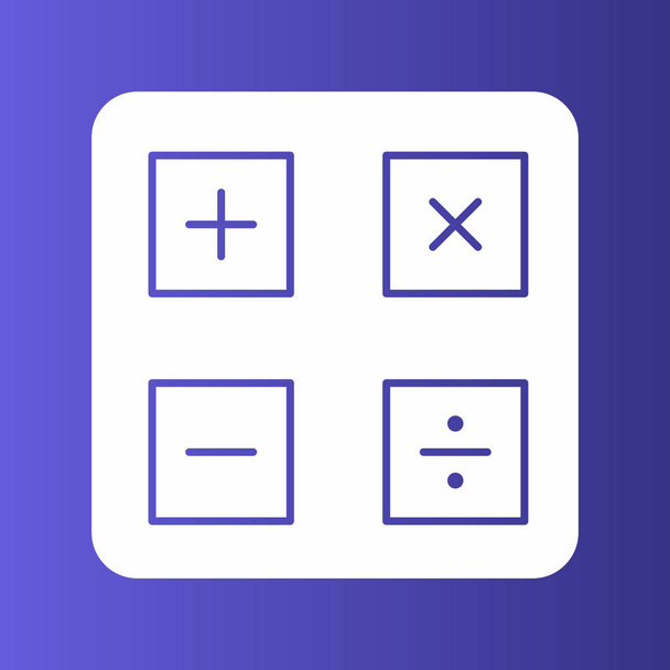 Calculator  icon isolated on abstract backgroun - Vector, Imagen