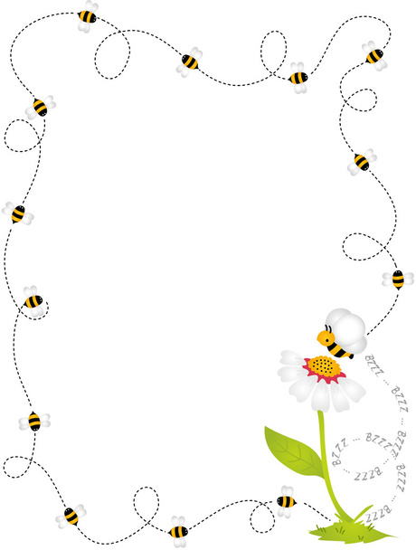 Bienenrandrahmen - Vektor, Bild