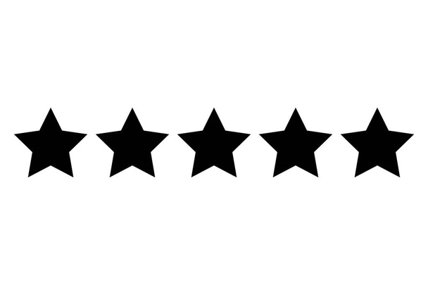 Five stars rating icon. Vector illustration - Vector, Image