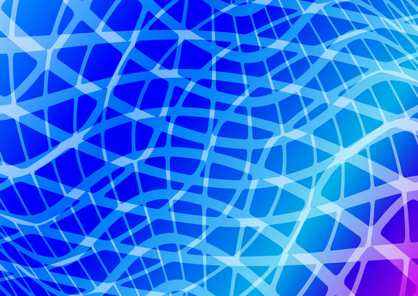 Editable decorative geometric blue-turquoise blurred gradient mesh background. Vector illustration for graphic design banner, poster, brochure, billboard - Vector, Image