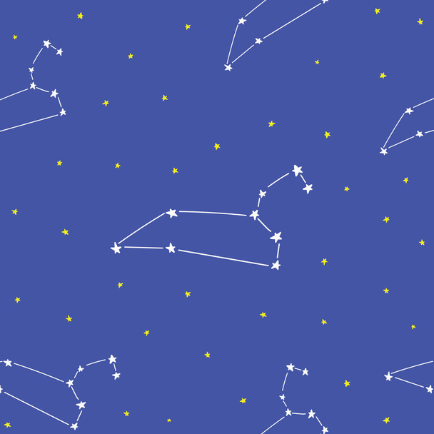 Tähdistö tähdet asettaa horoskooppi koristelu saumaton kuvio
 - Vektori, kuva