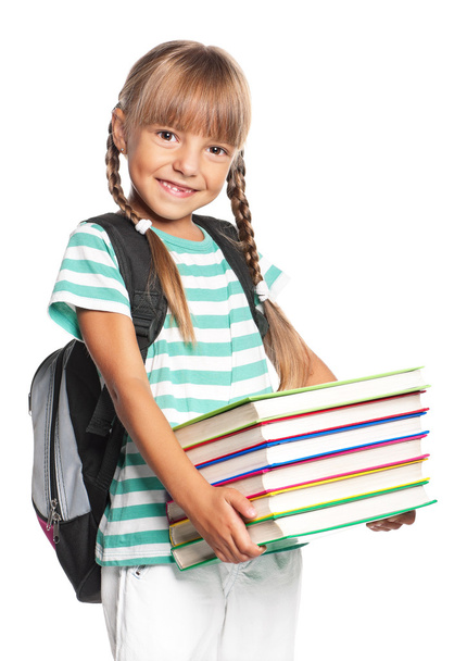 Girl with books - Photo, Image