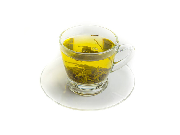 friss zöld tea háttér - Fotó, kép
