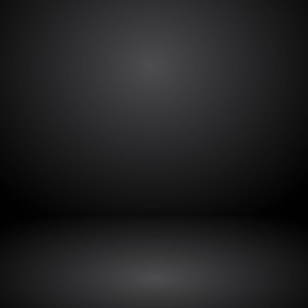 Пустой черный серый студия абстрактный фон с эффектом прожектора. Фон для демонстрации продукции
. - Вектор,изображение