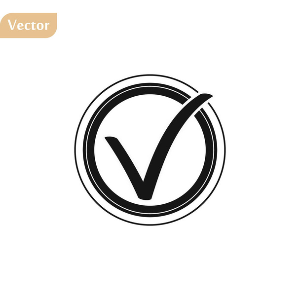 Zkontrolujte vektor ikon. Dokonalý černý piktogram ilustrace na bílém pozadí. eps10 - Vektor, obrázek