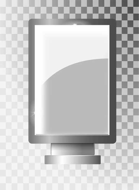Ρεαλιστικό διανυσματικό φωτεινό πλαίσιο πρότυπο σε λευκό φόντο - Διάνυσμα, εικόνα