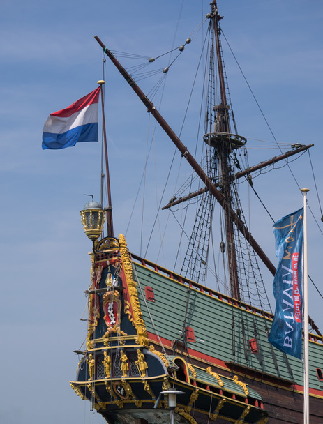 Stern de Batavia navio alto histórico
 - Foto, Imagem