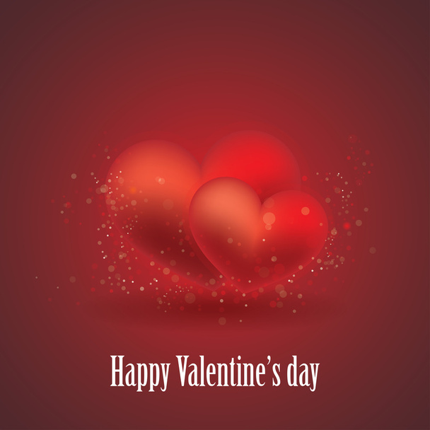 Valentine's Day card with hearts - Διάνυσμα, εικόνα