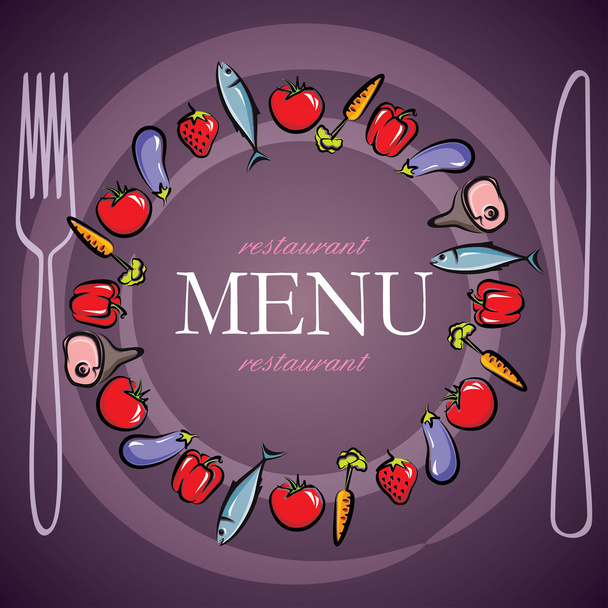 Restaurant menu design - Vetor, Imagem