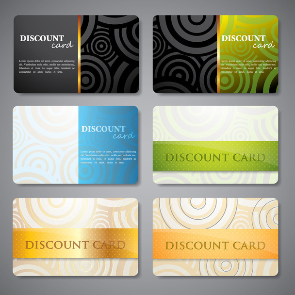 Set of discount cards - Vector, Image