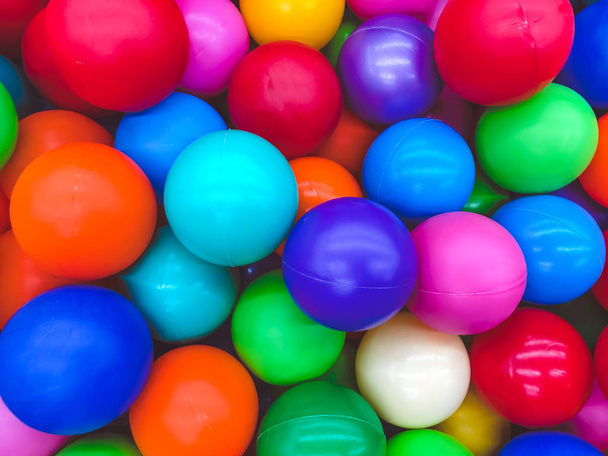 Bright multi-colored balls for the pool for childrens games. - Photo, Image