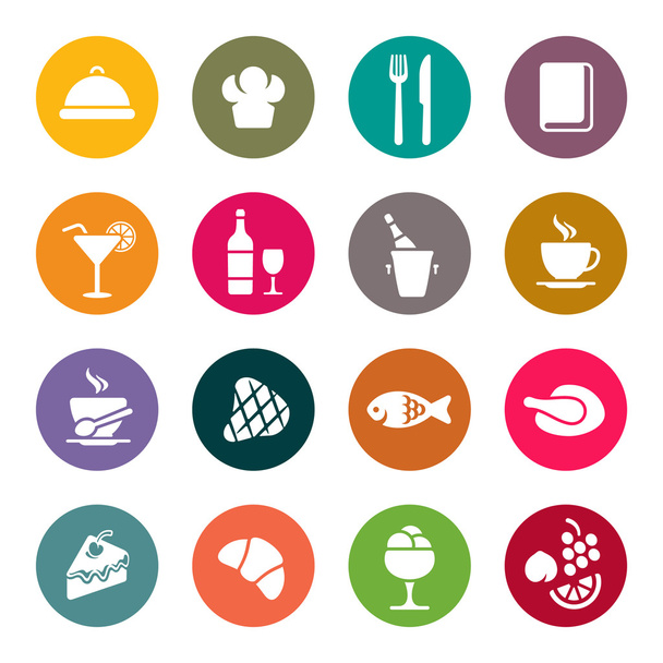 Restaurant icons - Vetor, Imagem