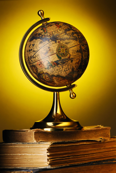Antique globe on books - Photo, Image