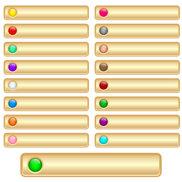 Web buttons gold - Vektor, obrázek
