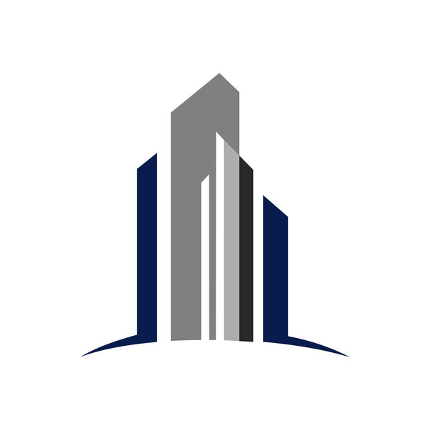 Moderní realita mrakodrap budova logo design vektor grafický chlívek - Vektor, obrázek