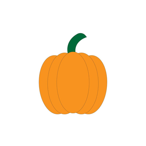 Calabaza - calabaza para Halloween o Acción de Gracias icono de color vector plano para aplicaciones y sitios web
 - Vector, Imagen