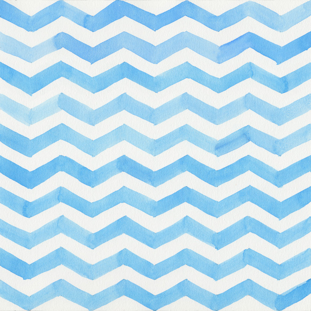 Watercolor blue striped background - Фото, изображение