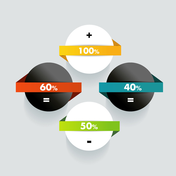Simple diagram for infographics. Modern design template. Minimalistic vector banner. - Vector, Image