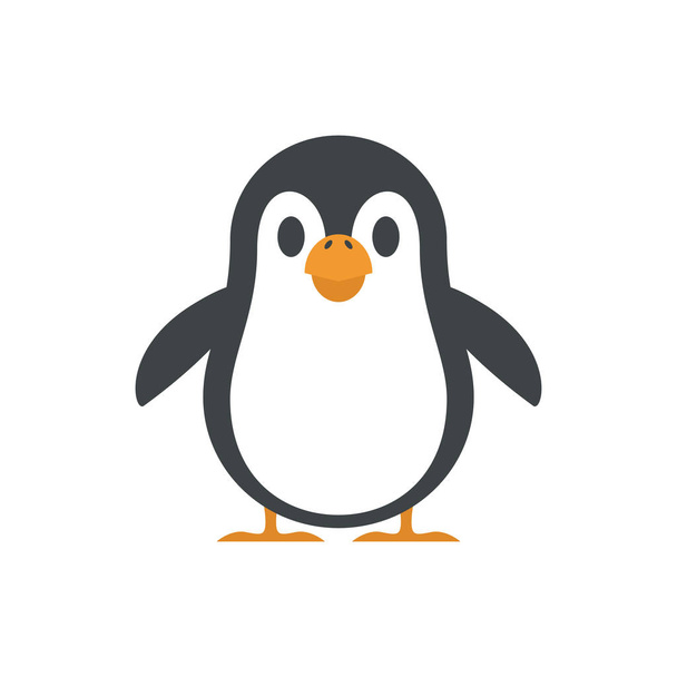 Cute Penguin standing icon for banner, general design print and  - Vector, Imagen