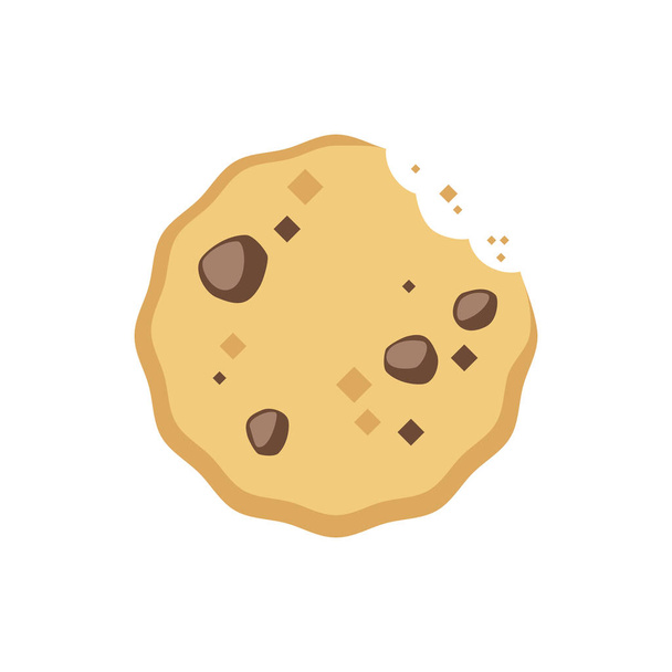 Roztomilá ikona cookie pro banner, obecný design tisku a webové stránky.  - Vektor, obrázek