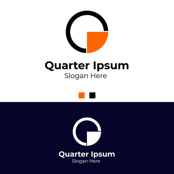 Letter C, O, Quarter Logo malli ympyrän muotoinen vektori Business, Data Analytic, Technology Company
 - Vektori, kuva