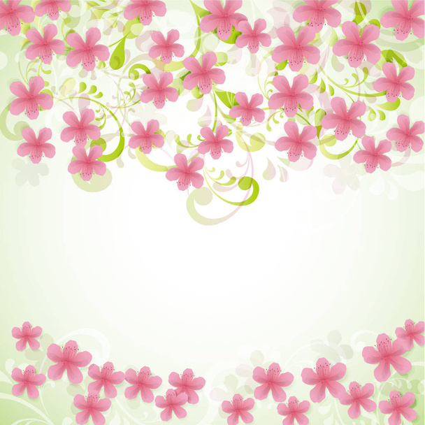 background illustration of cherry blossoms - Vector, imagen