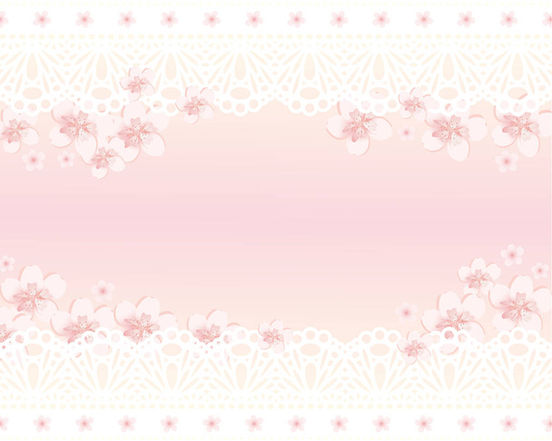 background illustration of cherry blossoms - Vector, afbeelding