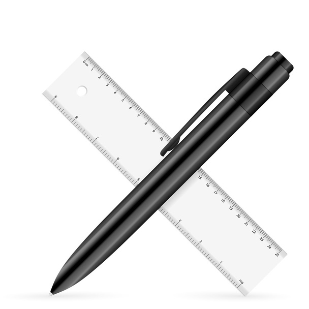 ruler and pen icon - Vektor, Bild
