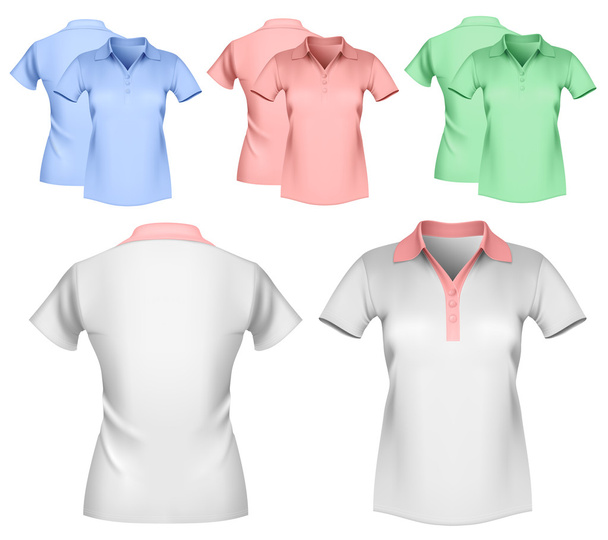 Woman polo shirt design - Διάνυσμα, εικόνα