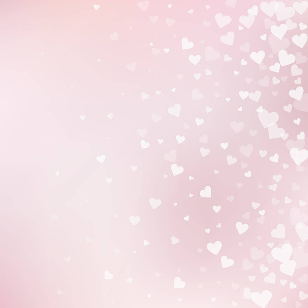 White heart love confettis. Valentine's day gradie - Vector, Image