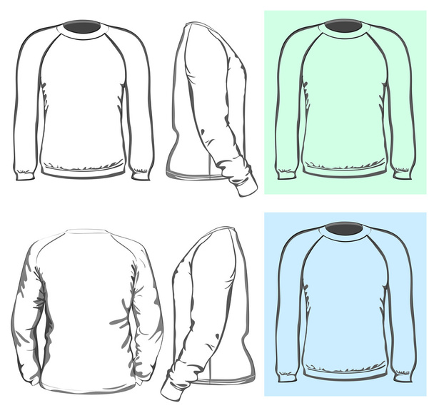 Men's sweatshirt - Vetor, Imagem