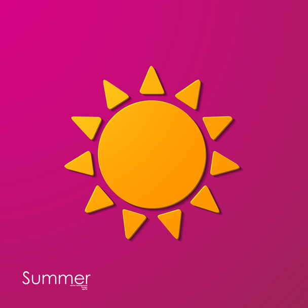 summer sun icon - Vektor, kép
