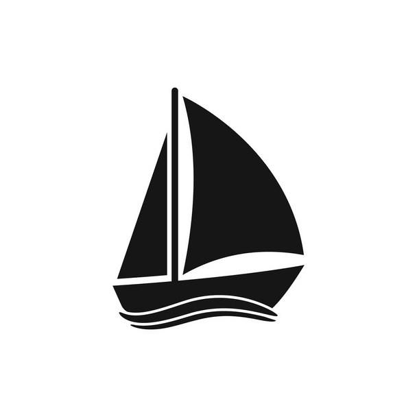 Vector illstration of boat icon. Flat design. Isolated. - Vector, Image