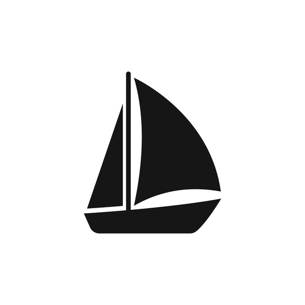 Vector illstration of simple boat icon. Flat design. Isolated. - ベクター画像