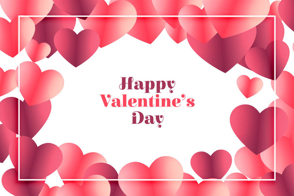 happy valentines day shiny heart background design - Vektor, obrázek