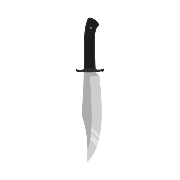 Vector illstration of combat knife icon. Flat design. Isolated. - Vector, Image